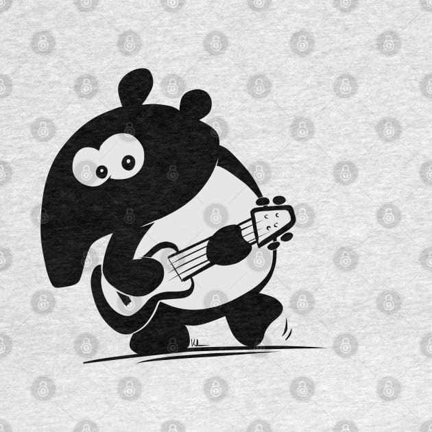 Funny Cute Musical Tapir Little Guitar Ukulele by SkizzenMonster